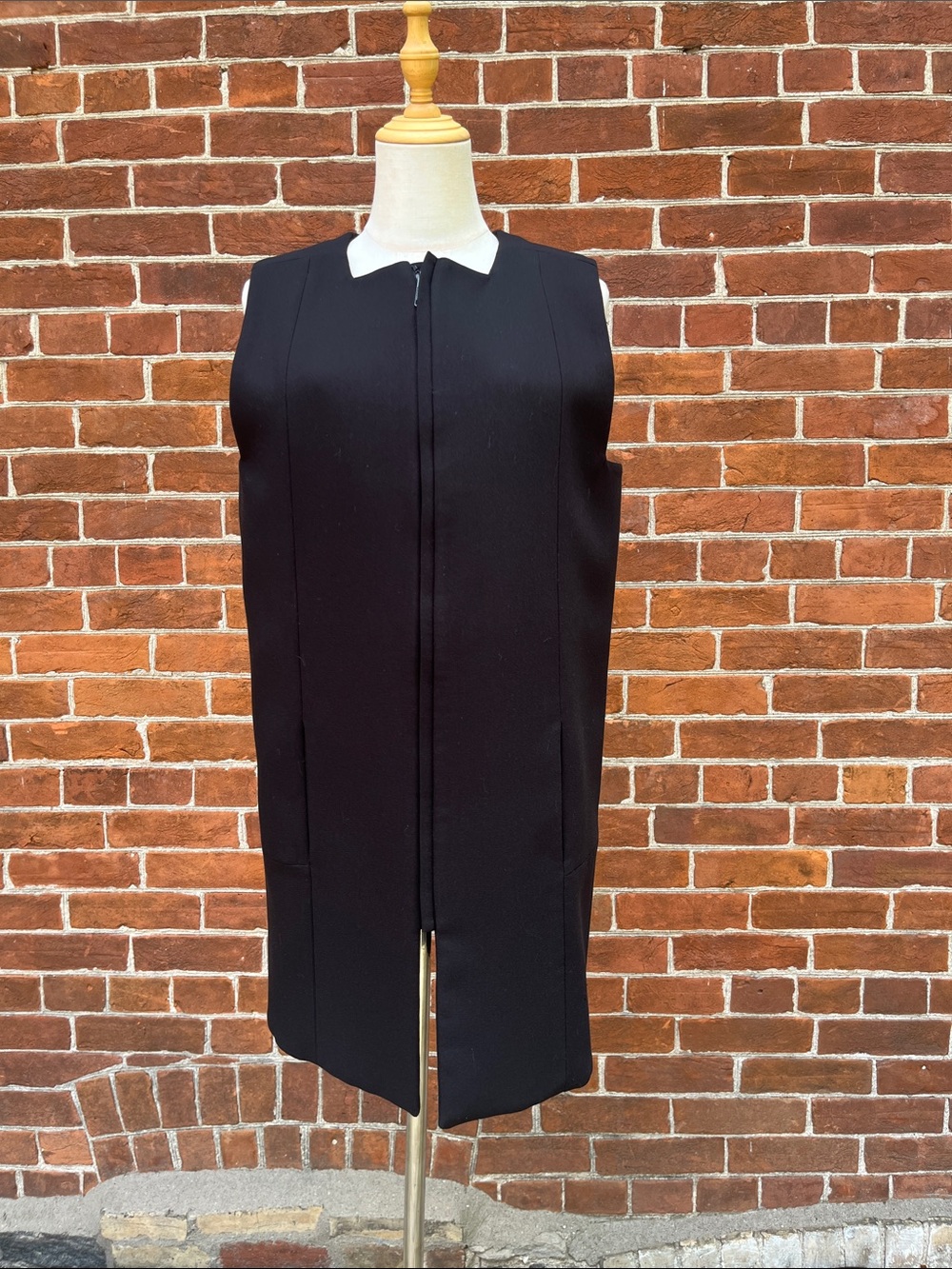 RAD By Rad Hourani Sleeveless Black Zip-Front Dress